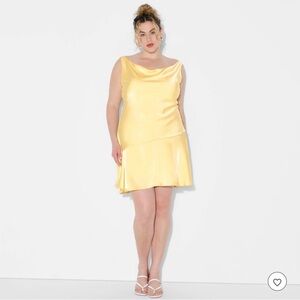 Women's Sleeveless Satin Mini Sheath Dress - Wild Fable™ Light Yellow